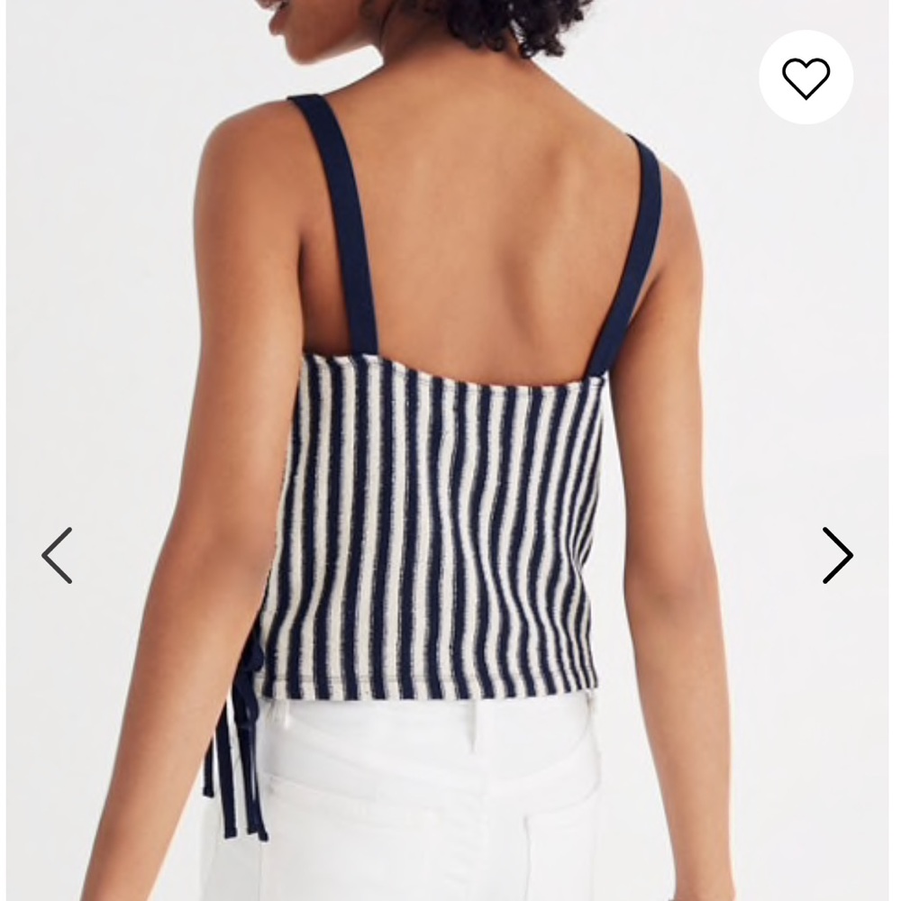 {Madewell} Striped Wrap Tank - Picture 3 of 8